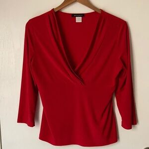 Project Red 3/4 Sleeve Blouse Top Crossover Bust Size M